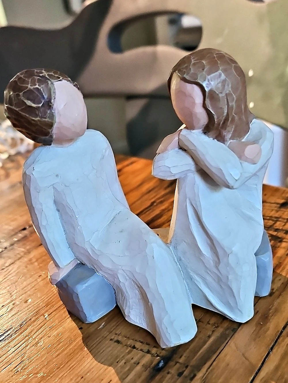 Willow Tree Heart and Soul Figurine Sculpture Blue & Brown